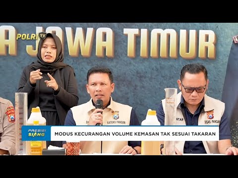 DITRESKRIMSUS DAN SATGAS PANGAN POLDA JATIM UNGKAP KASUS MINYAK CURAH BERLABEL MINYAKITA PALSU