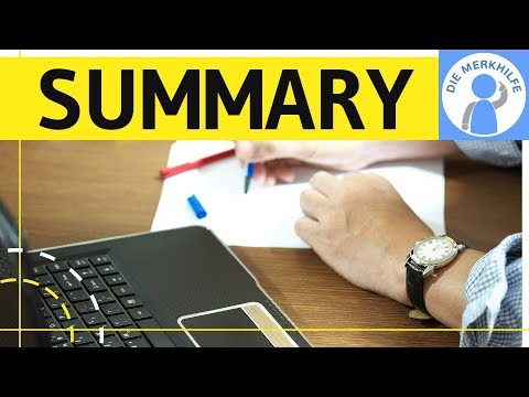 How to write a summary - Writing a summary in English - Structure, content, and organization expl...