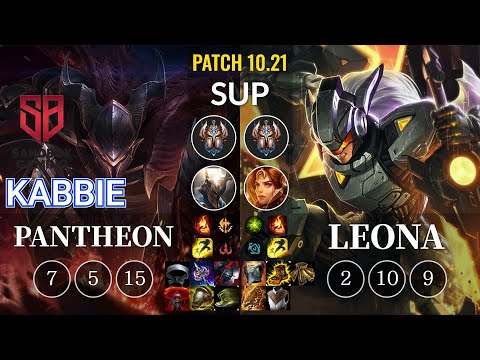 SB Kabbie Pantheon vs Leona Sup - KR Patch 10.21