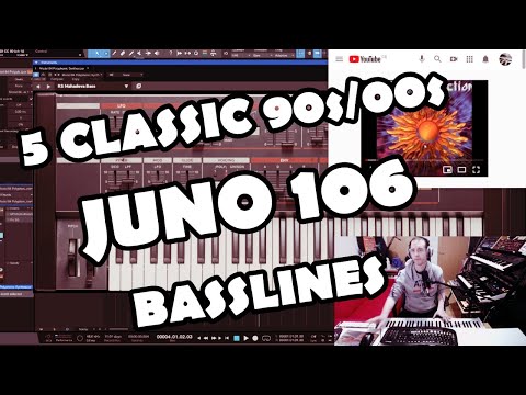 5 Classic Juno 106 Basslines (90s,00s) Using Softube Model 84