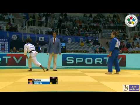 Judo 2013 World Championship Rio de Janeiro: Roper (GER) - Malloy (USA) [-57kg]