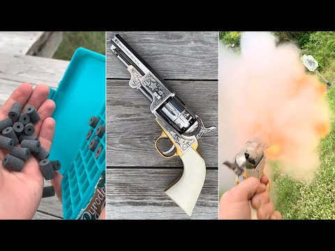 Pietta 1851 Navy US Marshall Black Powder Revolver 44 Caliber