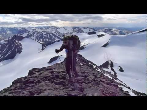 SAREK 2012 Climbing Sarektjåkkå 2089m sekund highest mountain in Sweden West Ridge