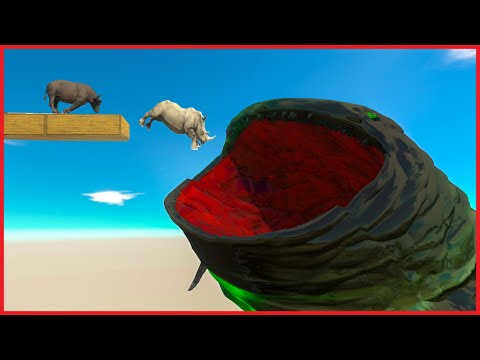 DANGEROUS JUMP and DON'T FALL into BLOOP - Animal Revolt Battle Simulator