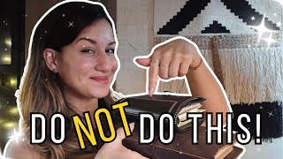 What NOT to do this planner season!