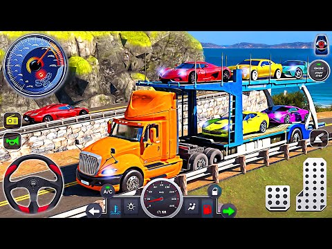 Racing Car Transporter Truck Driving - Trailer Truck Simulator 3D | Android Gameplay