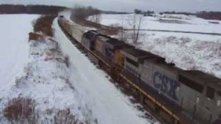 preview picture of video 'CSX Q114 at Weedsport 12-13-08'