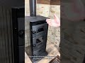 Турецька піч-камін з духовкою на дровах та вугіллі до 80 м² чавунна Duval EK-5111 BL 6.5 кВт (48х97х51 см)
