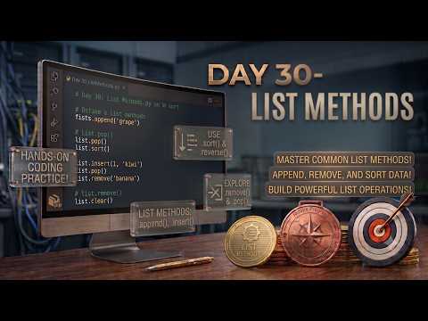 Day 30 List Methods Pythonforbeginners