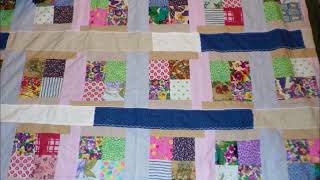 3 of my finished quilt-as-you-go no batting quilts - photomontage with no talking