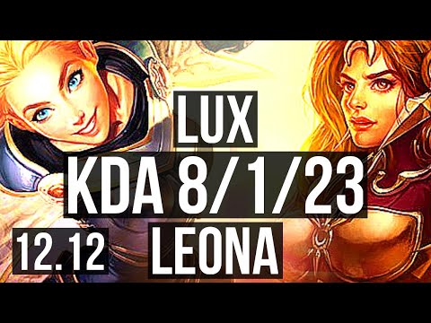 LUX & Aphelios vs LEONA & Ez (SUP) | 8/1/23, Rank 9 Lux, 900K mastery | NA Challenger | 12.12