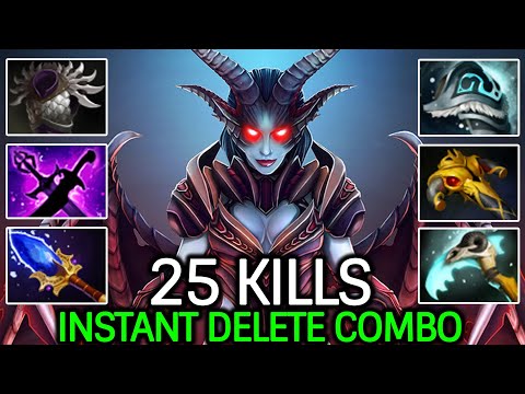 Queen of Pain 25 Kills – Instant Delete Combo with Scepter Power Dota 2