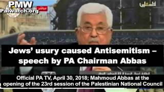 Abbas saying Jews' social role caused Antisemitism