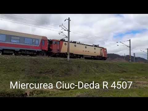 Trenul R 4507 la ieșire din gara Subcetate Mureș