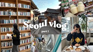 [korea vlog] cafe hopping, cutting my hair in bts’ salon, nail art, food!❄️🇰🇷