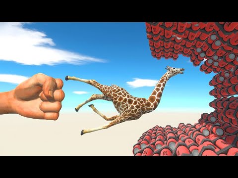 Epic Punch on TNT Wall - Animal Revolt Battle Simulator