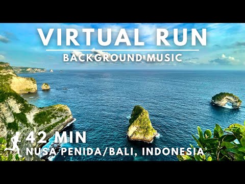 Virtual Running Video For Treadmill With Music in Nusa Penida #Bali #virtualrunningtv #virtualrun