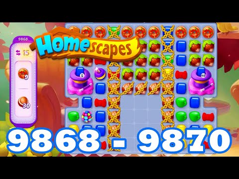 Homescapes Level 9868 - 9870 HD 3 - match puzzle game | Gameplay Walkthrough | android | 9869