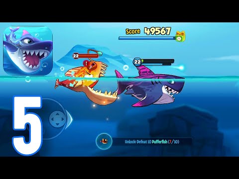 Fish Eat Fish.io - Gameplay Walkthrough Part 5 - Great White Shark (ios,Android) - YouTube