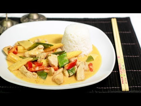 Schnelles THAI-CURRY mit Hähnchen und Gemüse