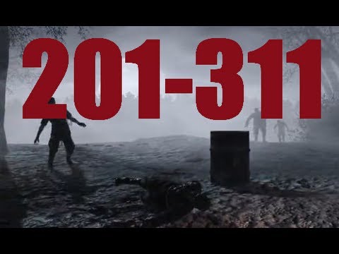 Nacht Der Untoten Rounds 201-311 Full Gameplay - Call of Duty World at War Zombies