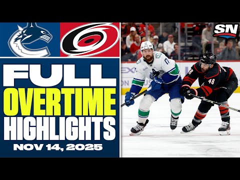 Vancouver Canucks at Carolina Hurricanes | FULL Overtime Highlights - November 14, 2025