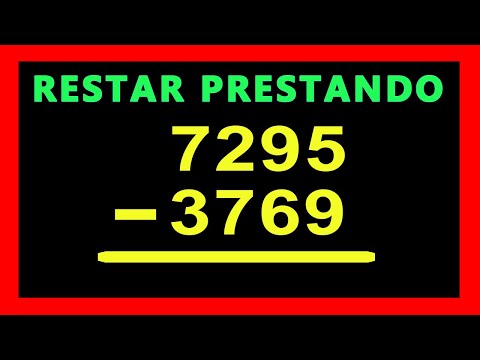 ✅👉 Resta Prestando de 4 cifras  ✅ Como se Resta Llevando