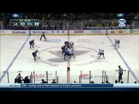 Brenden Morrow backhand shot goal 1-0 LA Kings vs St. Louis Blues 1/2/14 NHL Hockey