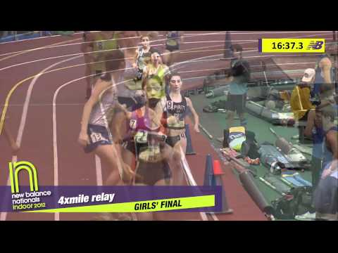 Girls 4xMile Section 1 part 2 - New Balance Indoor Nationals 2012