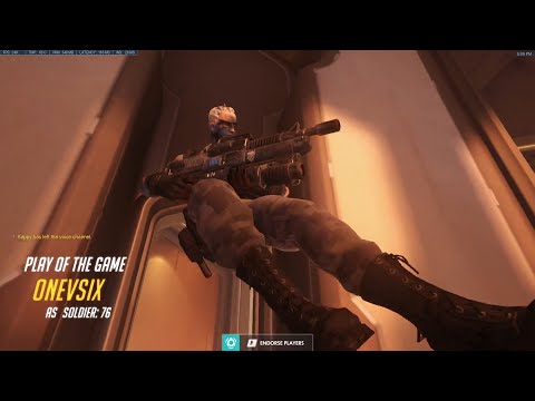 POTG! KABAJI INSANE SOLDIER 76 OVERWATCH GAMEPLAY SEASON 30 TOP 500