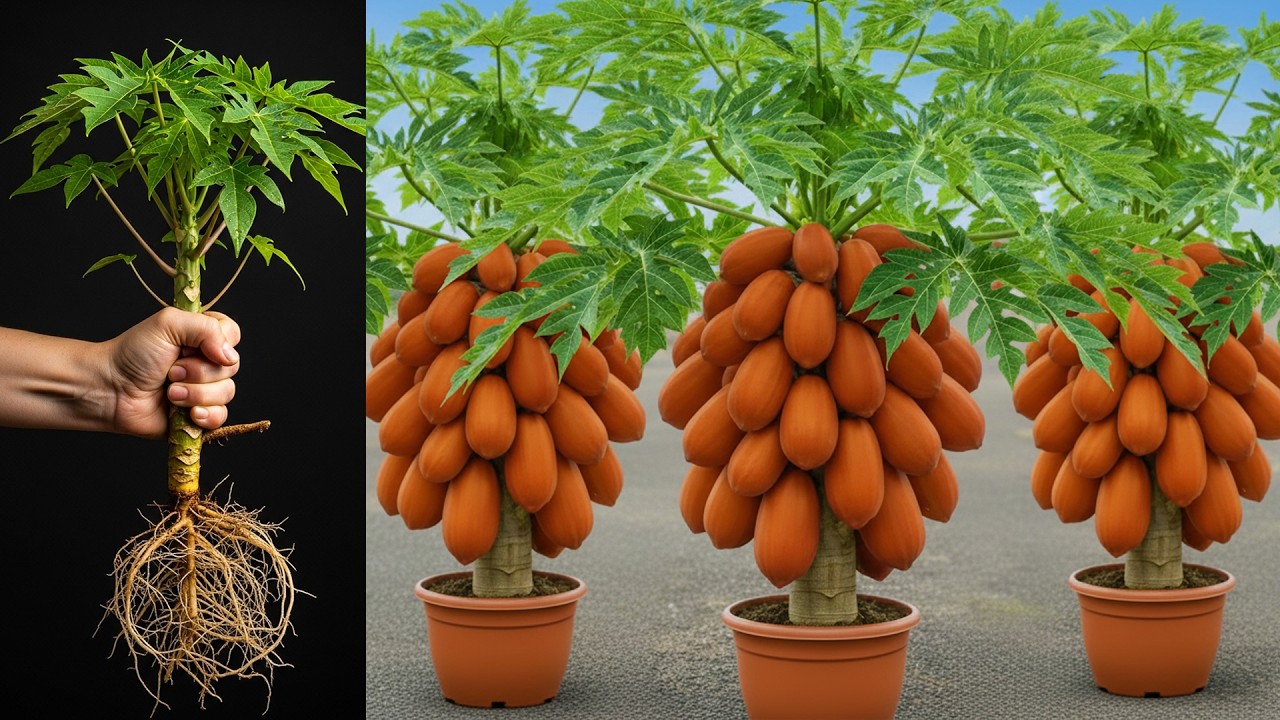 Papaya Tree Cuttings EXPLODE with Growth Using This Pro Technique! #papaya #live