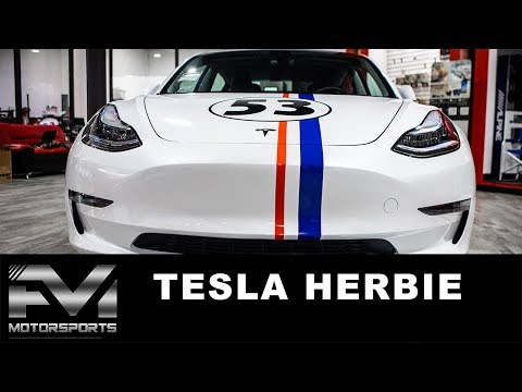 TESLA WITH HERBIE THEME  | HERBIE FULLY LOADED