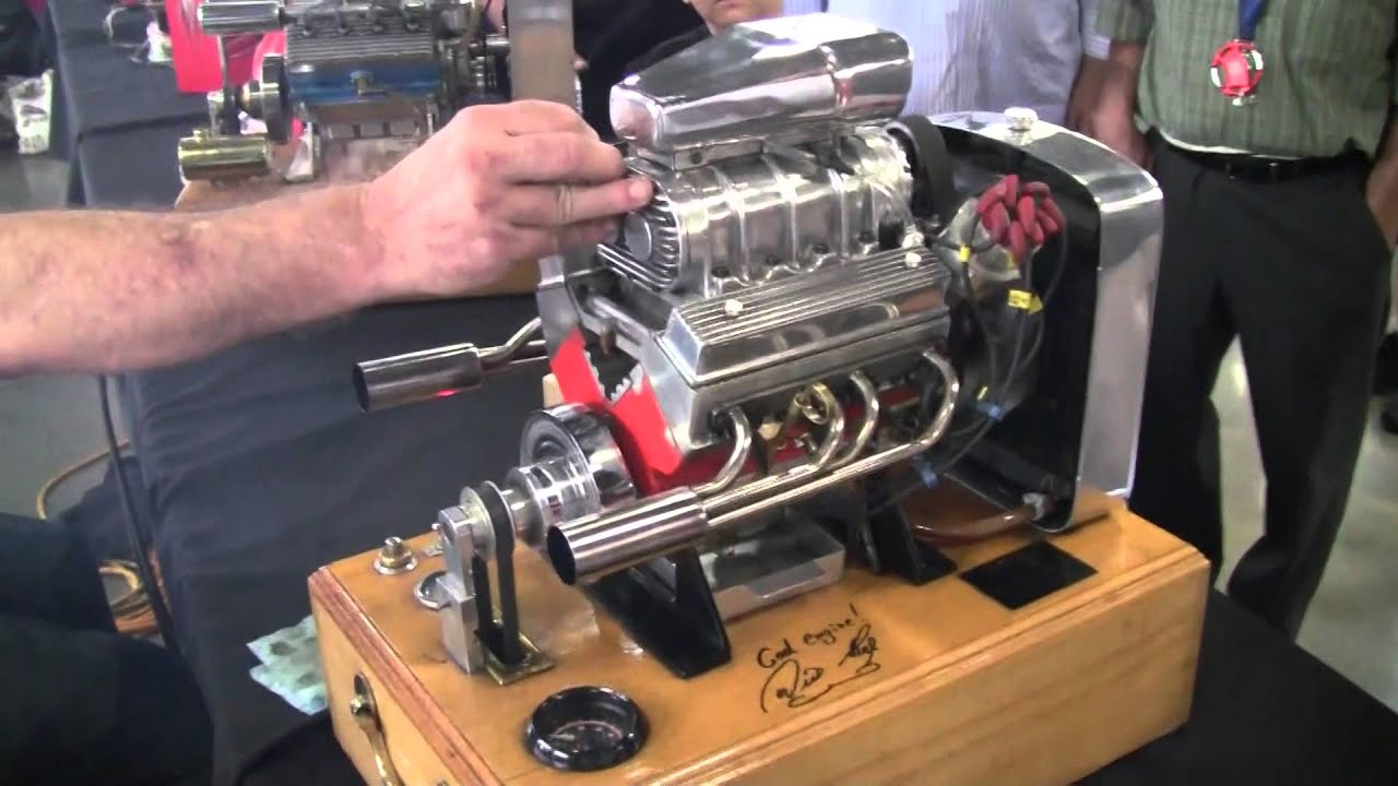 Miniature running Supercharged V8 Engine