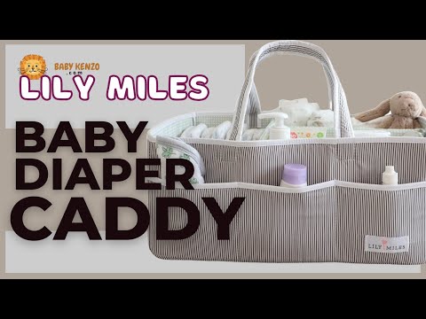 Lily Miles Baby Diaper Caddy - Large Organizer Tote Bag for Newborn essentials Boy or Girl - Baby Shower Basket - Nursery Must Haves - Registry Favorites - Newborn Caddie Car Travel - Watch Product Video