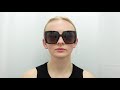 Woman Model Wearing Guess GF6142 52F Sunglasses