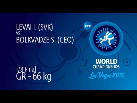 1/8 GR - 66 kg: S. BOLKVADZE (GEO) df. I. LEVAI (SVK), 6-0