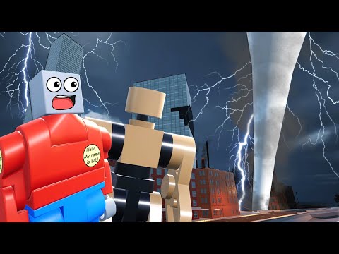 Giant Tornado Destroys Lego City in Brick Rigs Gameplay!