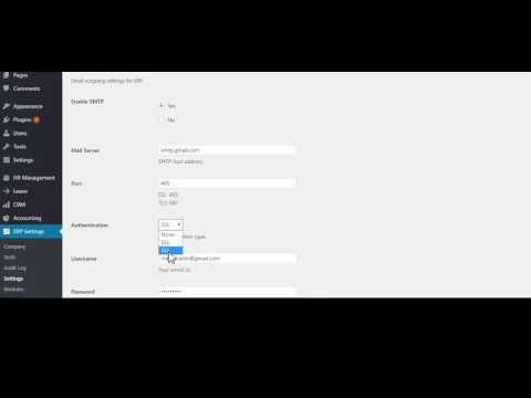 Settings – SMTP Email
