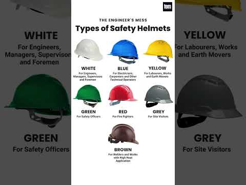 Colour Codes Hse Hard Hat Colours Polypropylene Shell Stikage