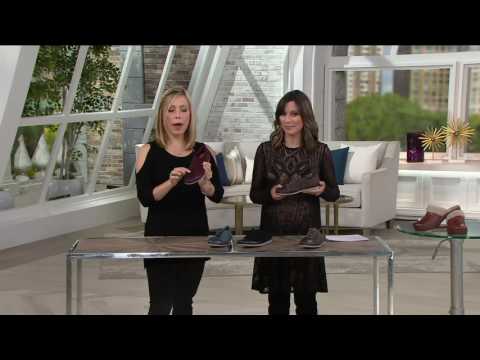 Clarks Leather Lace-up Sneakers - Lorry Grace on QVC