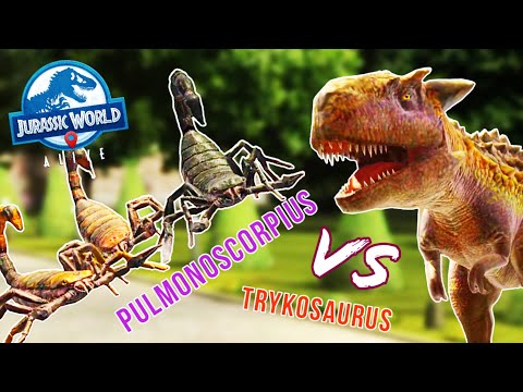 PULMONOSCORPIUS vs TRYKOSAURUS / Jurassic World Alive  @gamesbyben