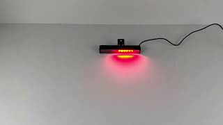 Gumové výstražné LED svetlo vonkajšie, modro-červené, 12V, 150mm