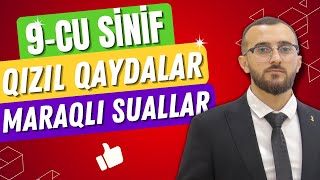 9cu sinif Qızıl qaydalar Maraqlı suallar buraxılış dim riyaziyyat
