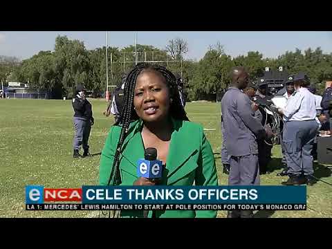 Outgoing Police Minister Bheki Cele thanks officers