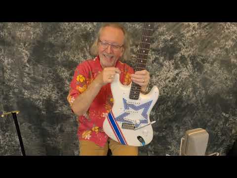 Video Demo 2021 Mint BiLT White Red Blue Stripe MERC Model Lindy Fralin Blues Pickups Trem Custom Design Pro Setup BiLT Gigbag image 18