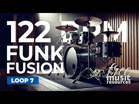 Funk Fusion Drum Loop – 122 BPM (4/4) | Practice & Jamming Groove – Loop 7