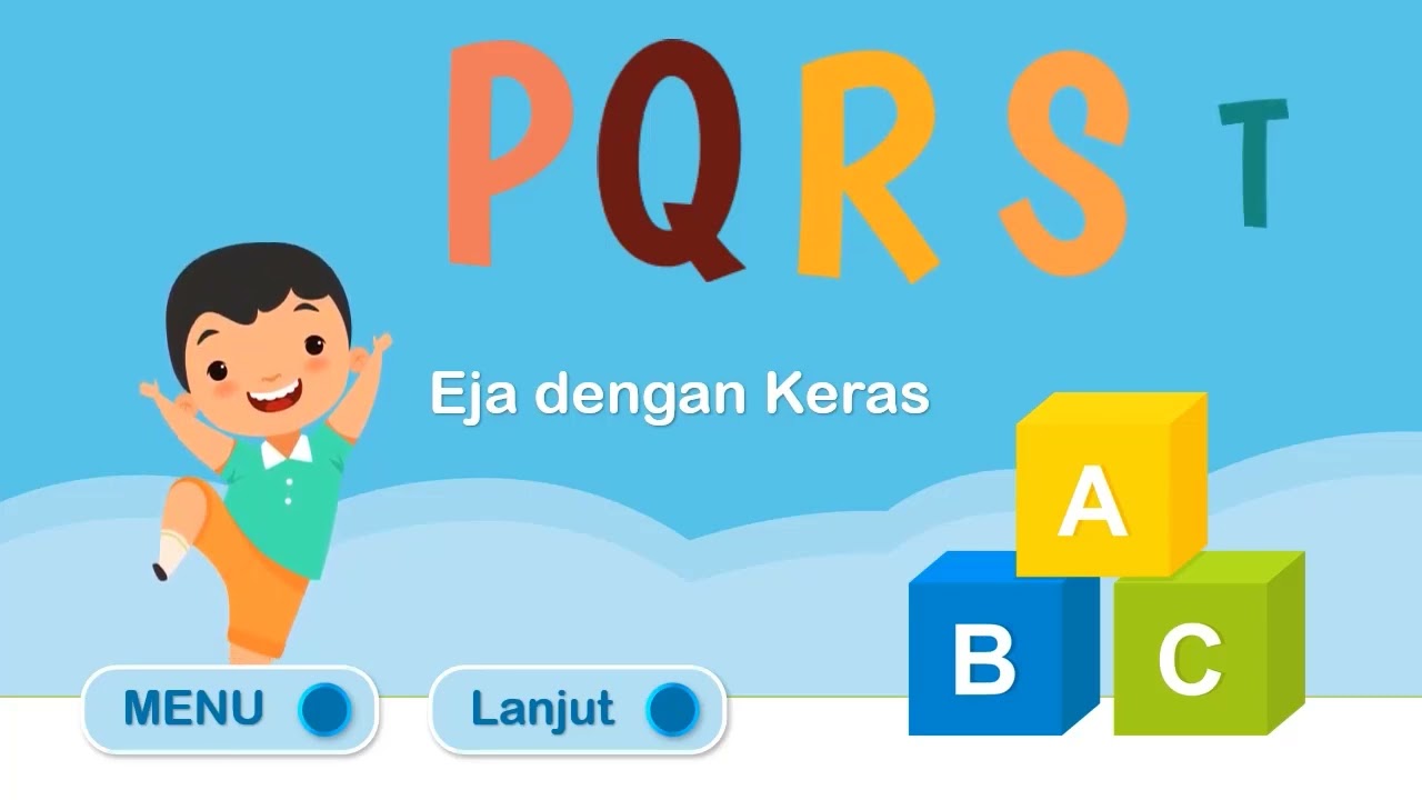 Download gratis template PowerPoint PAUD  Belajar Mengenal Huruf #ppt #powerpoint #paud