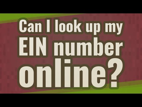 Can I look up my EIN number online?