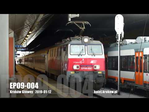 Niepodległa EP09-004 Kraków Główny z pociągiem "Małopolska" nr TLK53100