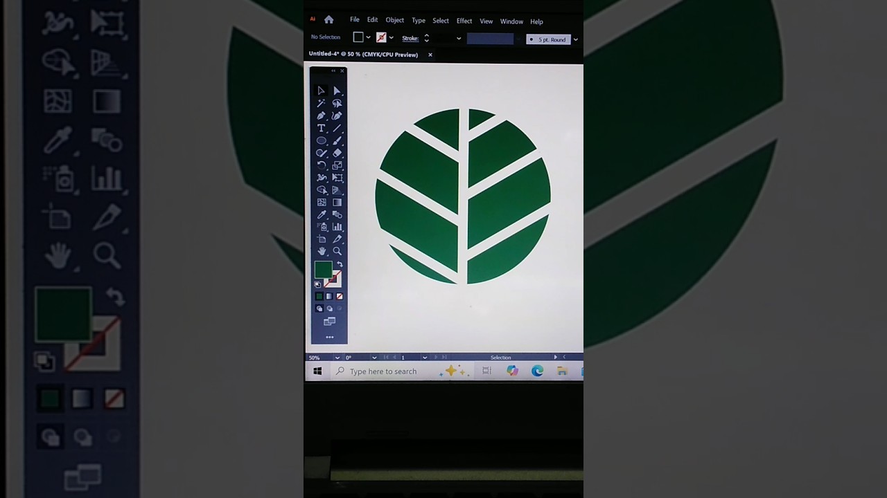 Minimalist Leaf Logo Design In Adobe Illustrator || #leaf #minimalist #logodesign #adobeillustrator